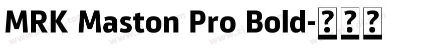 MRK Maston Pro Bold字体转换